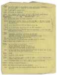 Moe Howard's 6pp. Skit With Shemp Entitled ''Kildare, Kinsey & Malone'', With the Stooges Posing as Doctors -- Annotated by Moe Including His Signatures -- 8'' x 11'', Very Good